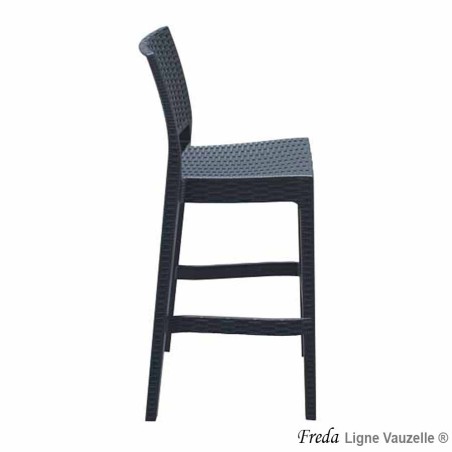 STOCK UNIQUEMENT - Tabouret "FREDA" Coloris Anthracite