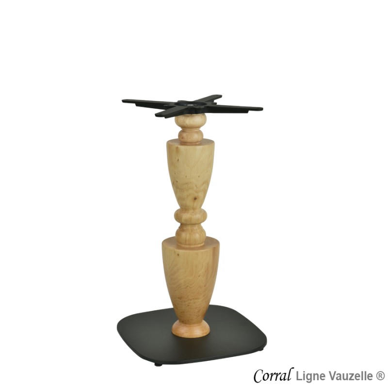 Piètement "CORRAL", Socle Oko Noir, hauteur standard. 