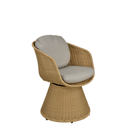 Fauteuil MADRAGUE Tournant Tressage Rond Imitation Loom