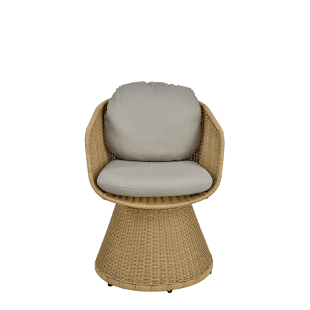 Fauteuil MADRAGUE Tournant Tressage Rond Imitation Loom