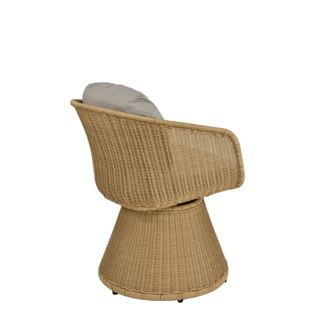 Fauteuil MADRAGUE Tournant Tressage Rond Imitation Loom