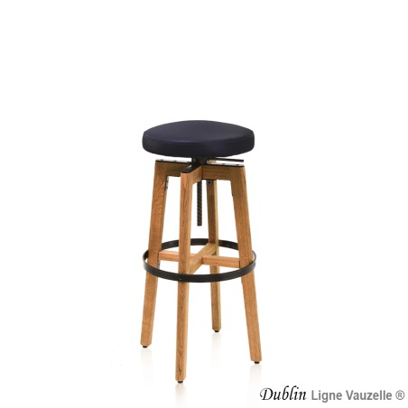 Tabouret DUBLIN en Chêne avec Galette