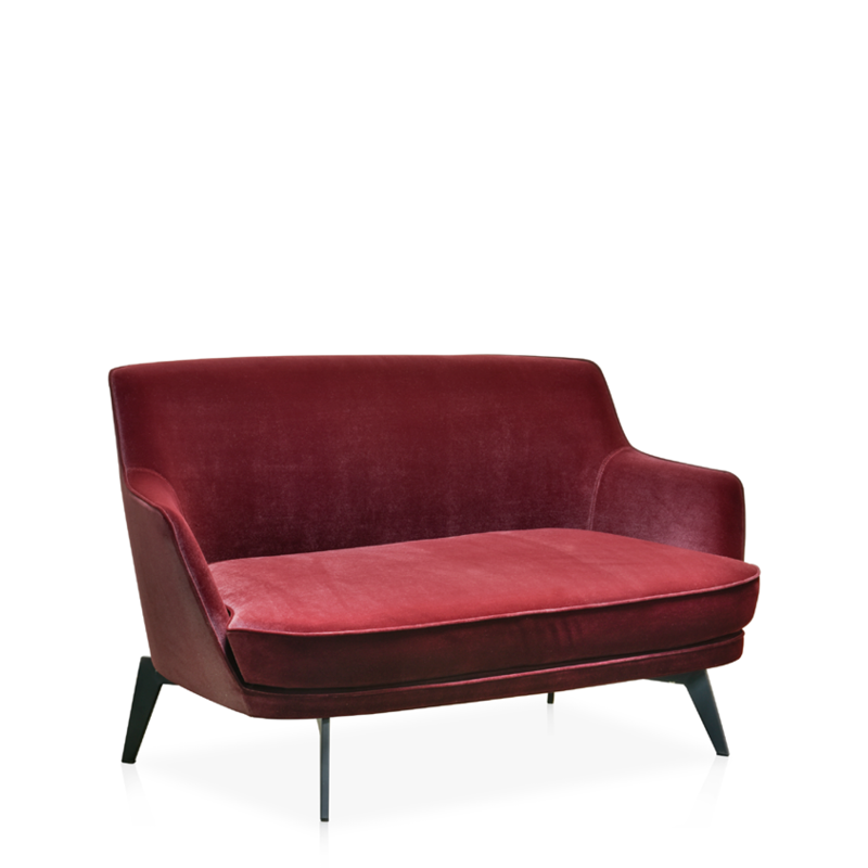 Canapé Lounge "ANSELME", Pieds en Acier Epoxy Noir.