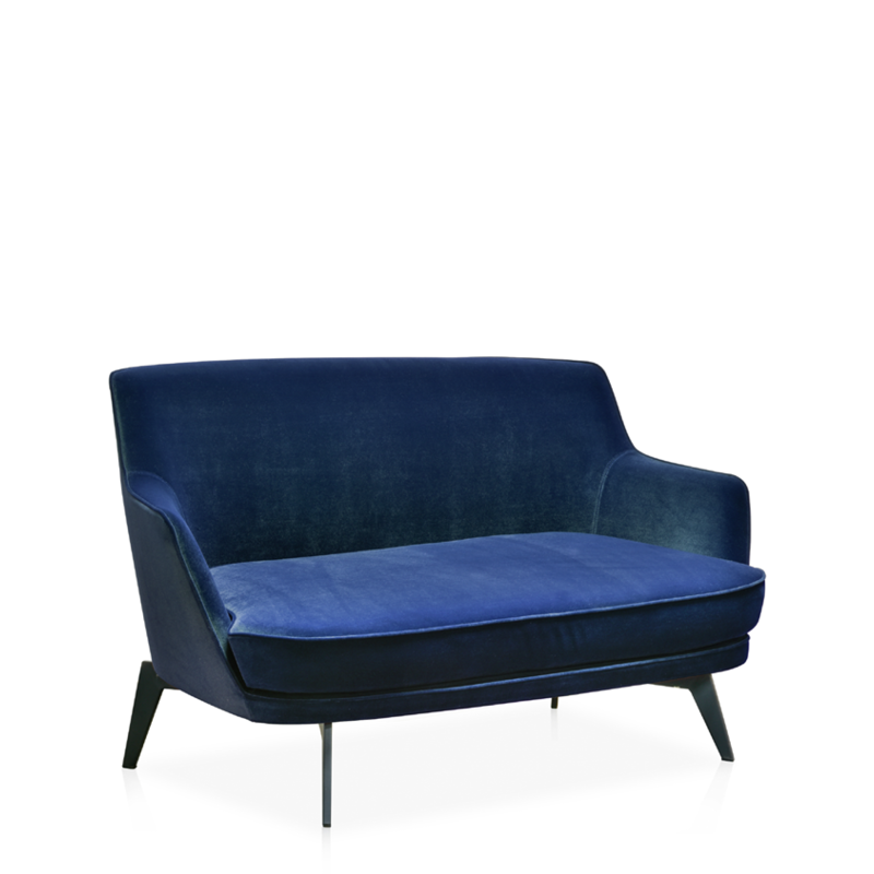 Canapé Lounge "ANSELME", Pieds en Acier Epoxy Noir.