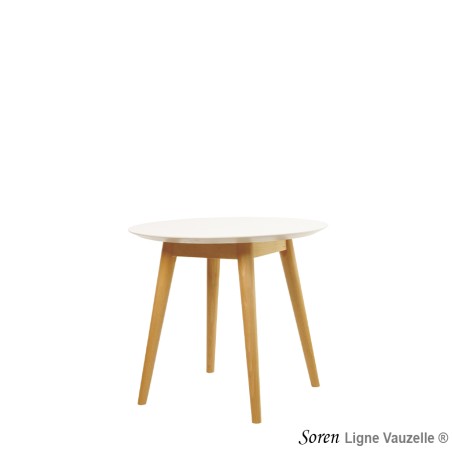 Table SOREN HT.50 4 Pieds Plateau Hêtre D.60cm