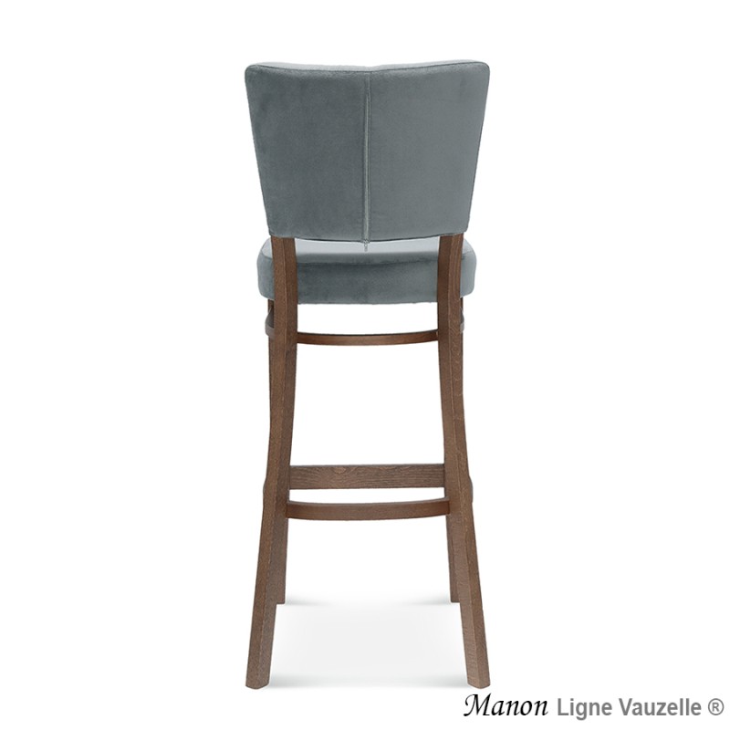 Tabouret MANON Dos Tapissé Assise Epaisse L Ht Ass 80cm