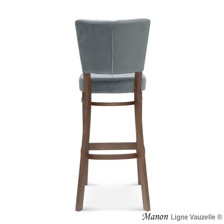 Tabouret MANON Dos Tapissé Assise Epaisse L Ht Ass 80cm