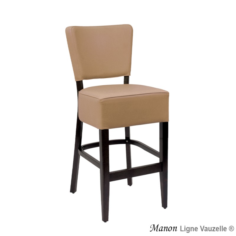 Tabouret MANON Dos Tapissé Assise Epaisse XL HtAss 60cm