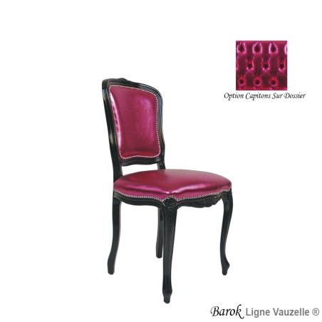 Chaise "BAROK Dos Lisse", patins PVC  - Finition bandes de Clous ?