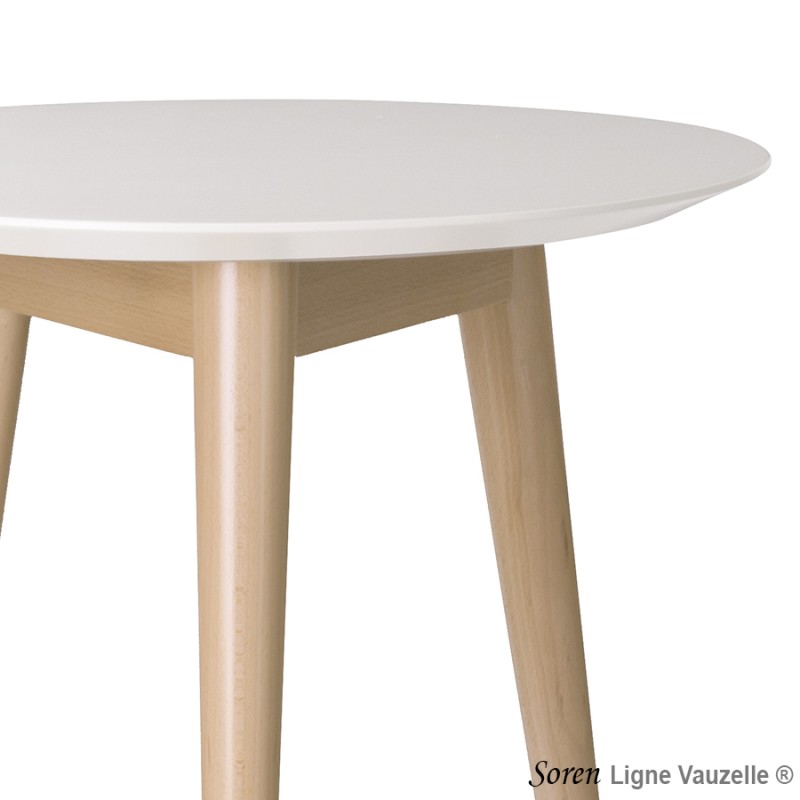 Table SOREN VERNIE HT50 3 pieds plateau Hêtre D.50cm Chant Profil 6