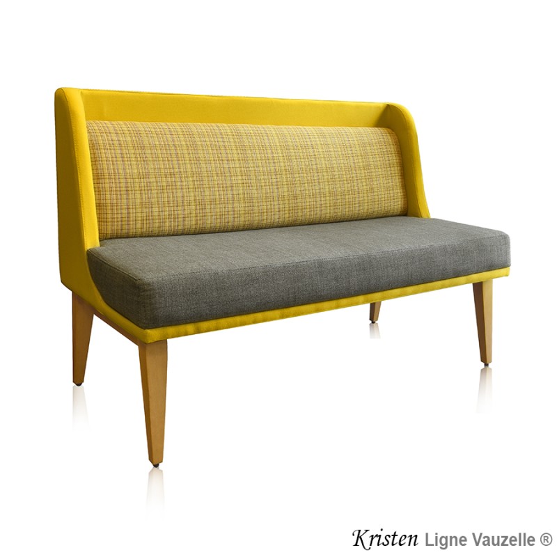M/L Banquette Actua "KRISTEN Pieds Bois, retours Dossier en option"