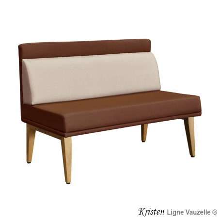 M/L Banquette Actua "KRISTEN Pieds Bois, retours Dossier en option"