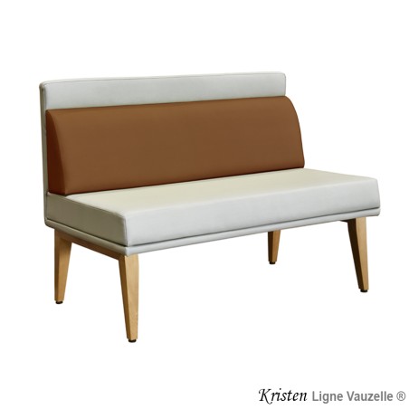 M/L Banquette Actua "KRISTEN Pieds Bois, retours Dossier en option"