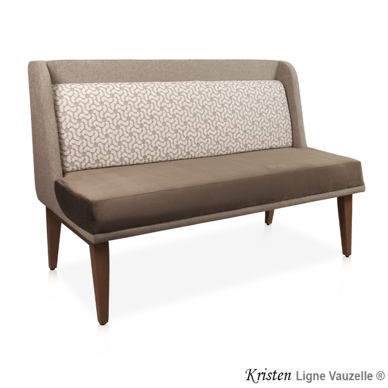 M/L Banquette Actua "KRISTEN Pieds Bois, retours Dossier en option"
