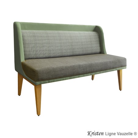 M/L Banquette Actua "KRISTEN Pieds Bois, retours Dossier en option"