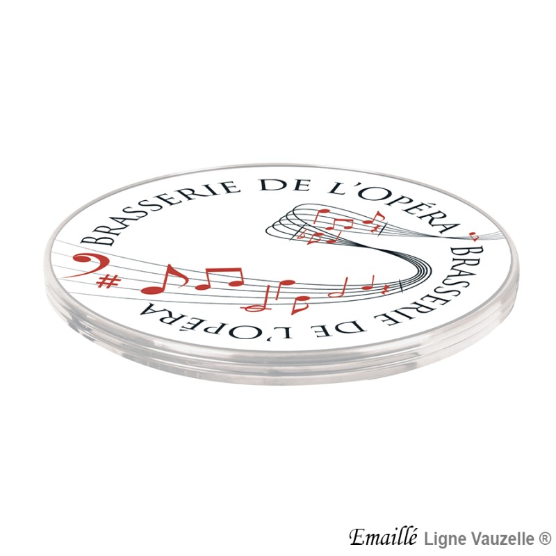 Plateau EMAILLE BICOLORE Cerclé